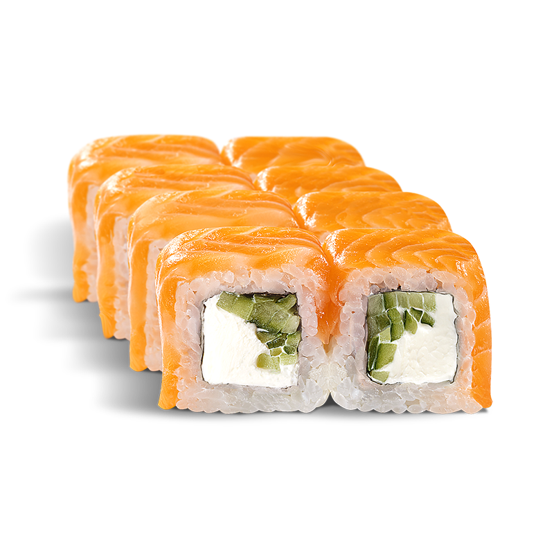 Ролл Филадельфия классика с огурцом