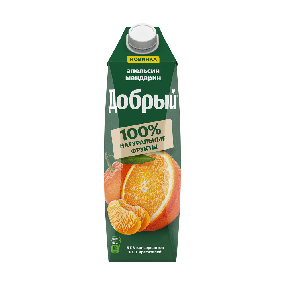 Добрый сок Апельсин-Мандарин. 1 лит.