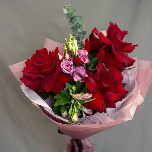 Букет с красной розой