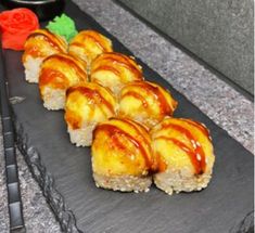 Запеченный с лососем в кунжуте 