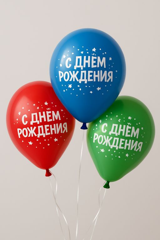 Воздушные шары «С днем Рождения» 3 шт
