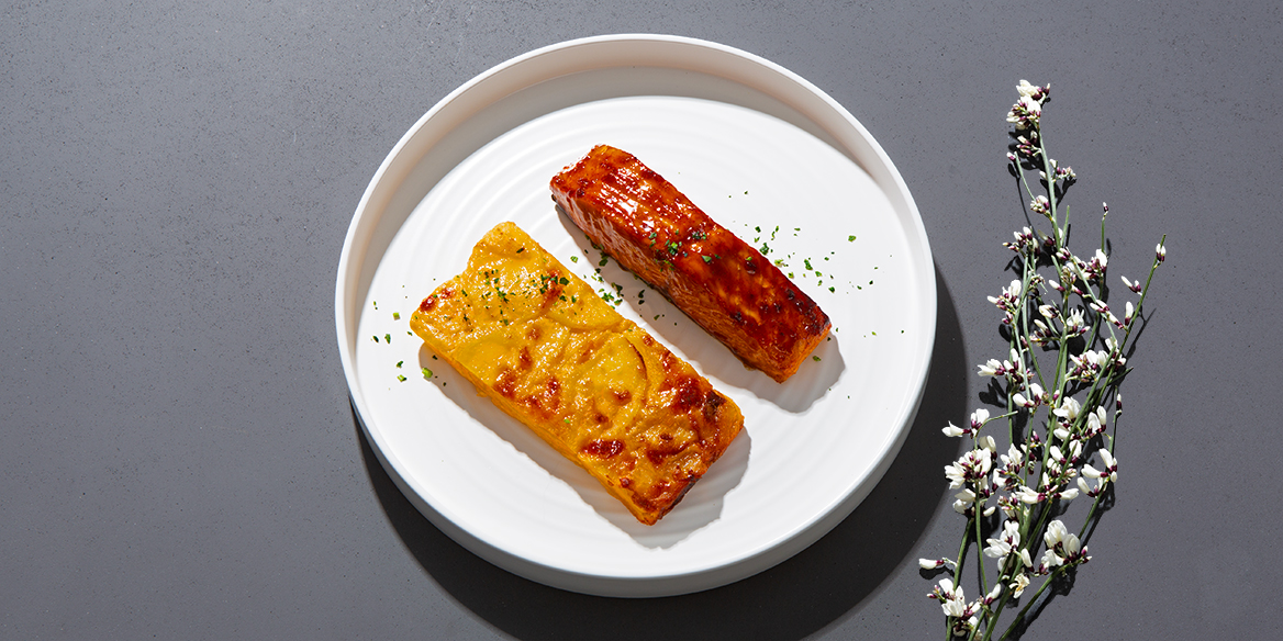 Филе лосося с картофельным гратеном