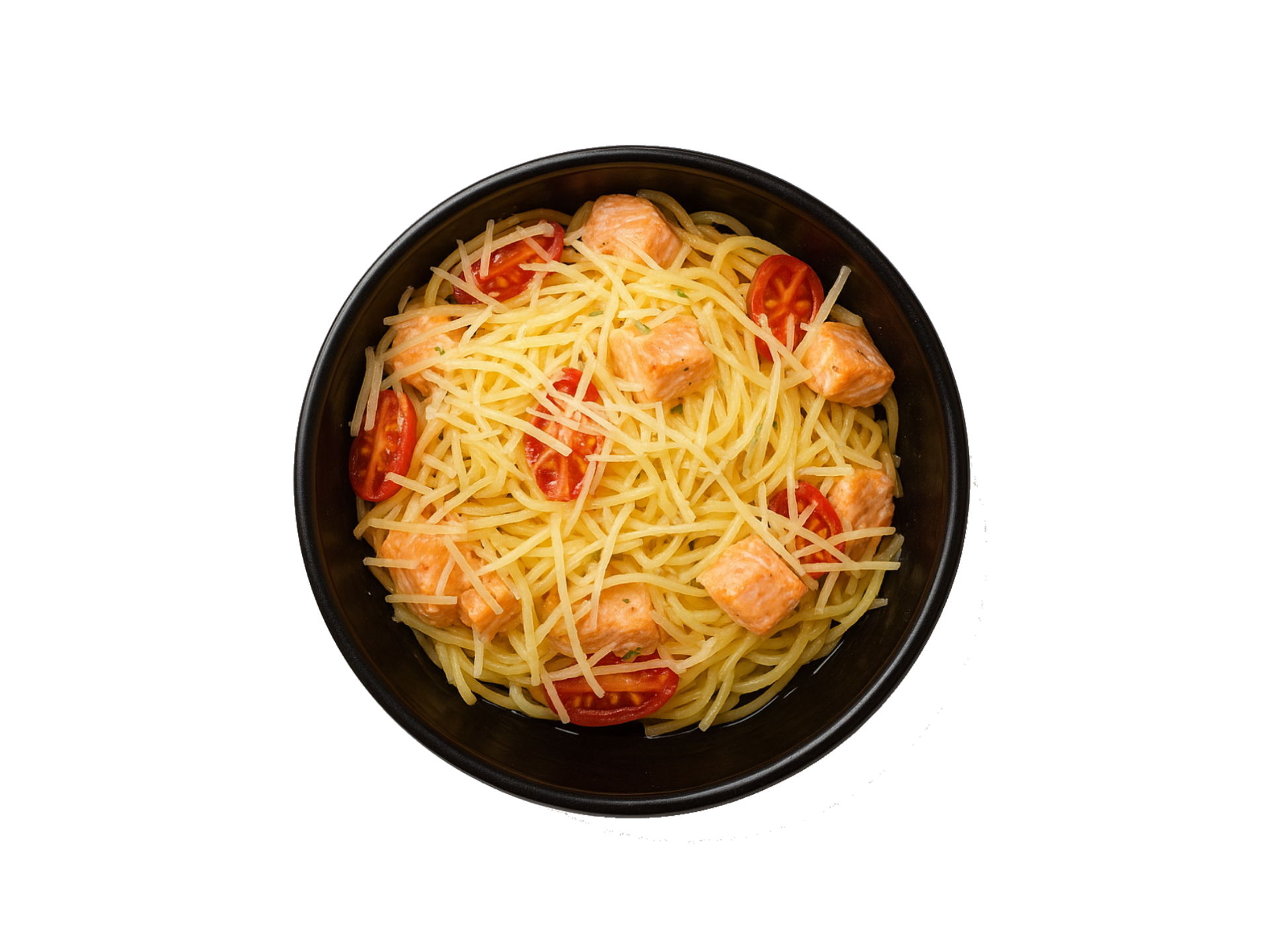 Спагетти с лососем