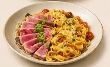 Паста с нежным тунцом и зеленью