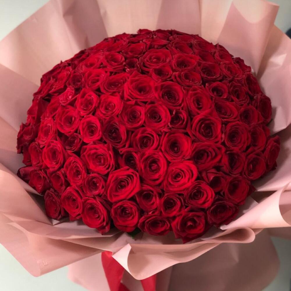 Букет из красных роз 101 шт