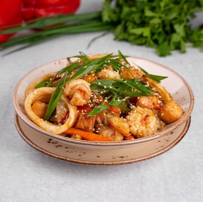 Рис с креветками