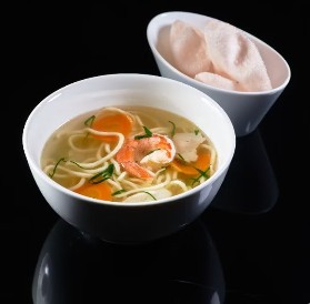 Куриный суп с тигровой креветкой