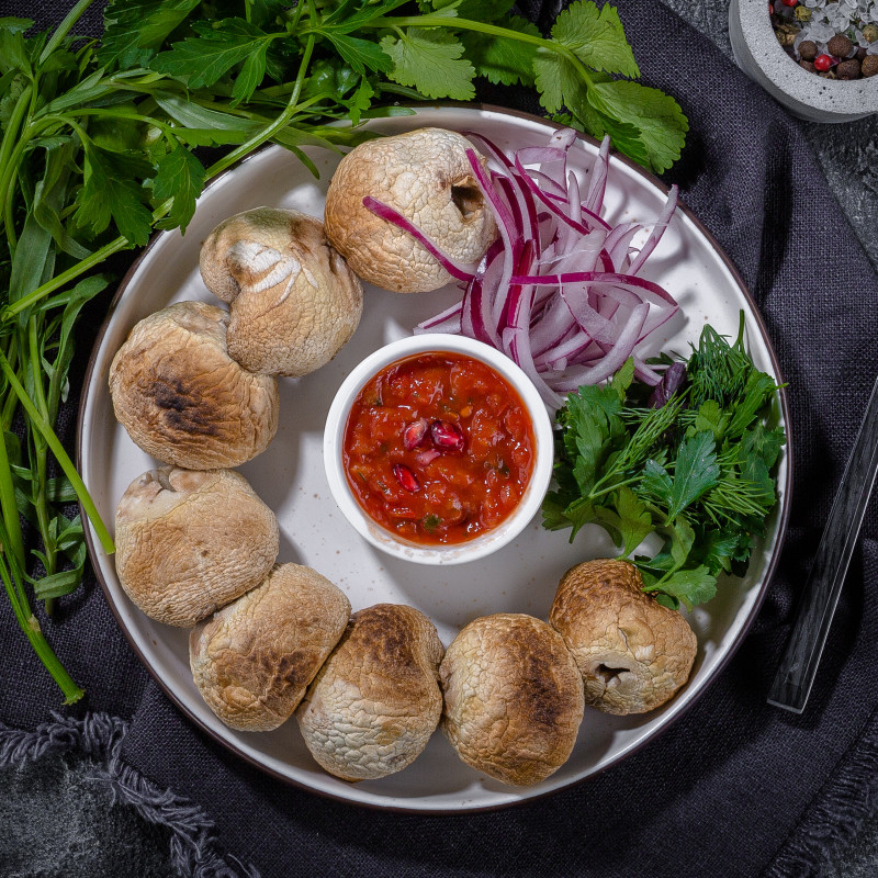 Шашлык из шампиньонов