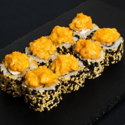 Запеченный ролл с креветкой