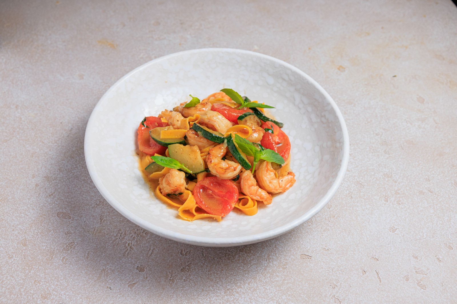 Тальятелле с креветками