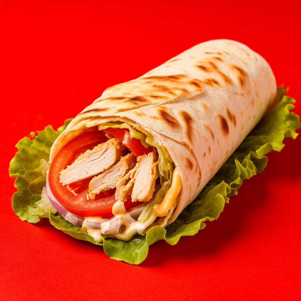 Ролл в лаваше с курицей