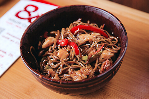 Соба WOK + курица