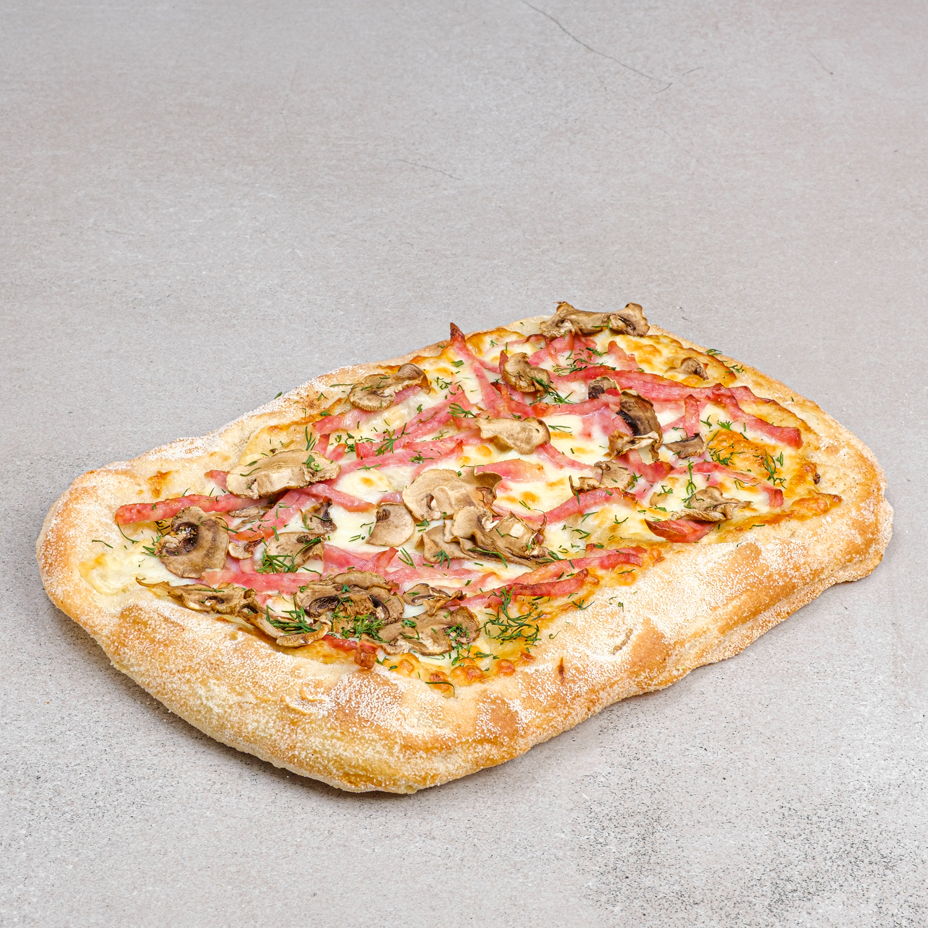 Римская пицца Ветчина и грибы 30 см