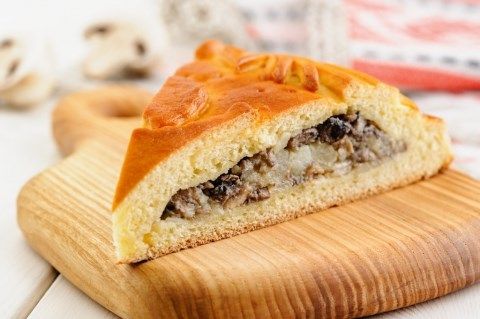 Пирог постный с картофелем и грибами 0.5 кг