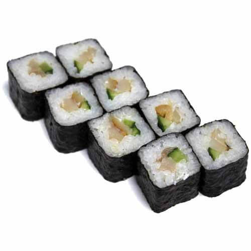 Ролл с белым тунцом и огурцом
