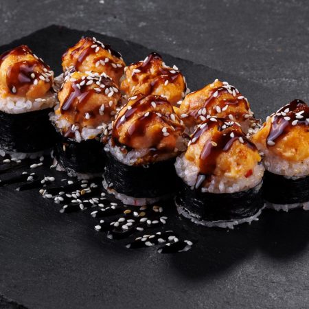 Запеченная филадельфия с крабом