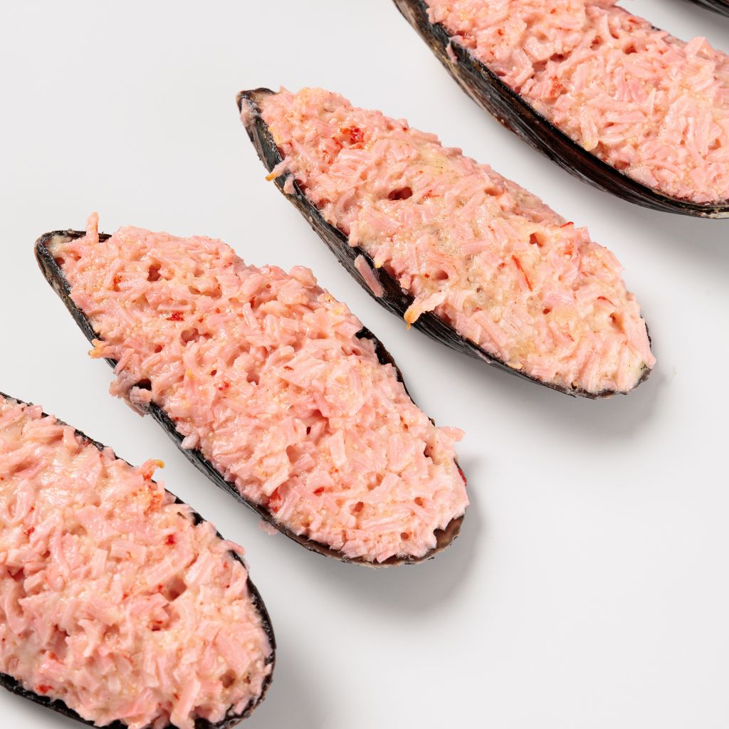 Мидии запеченные с крабом