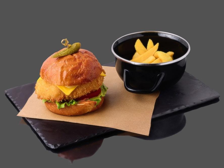 Бургер Чикен и картофелем фри