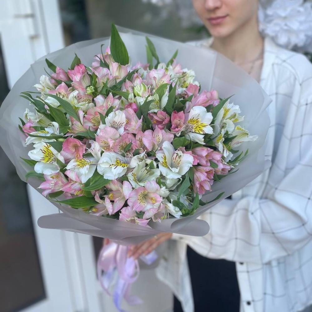 Моно-букет из альстрлмерии