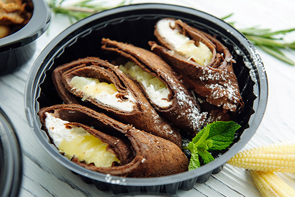 Блинчики с творогом и ананасом