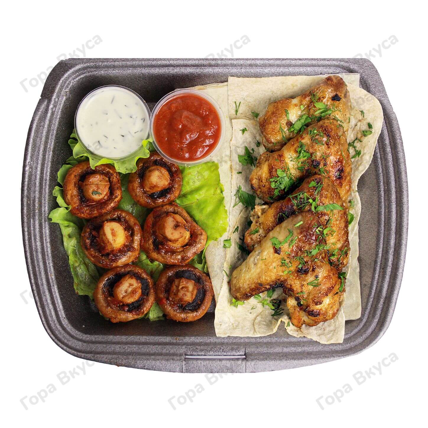 Крылья куриные на углях (гарнир 3)