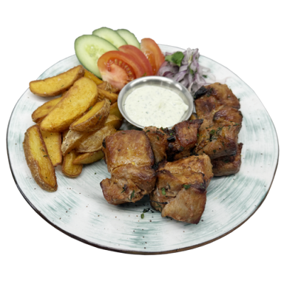 Со свиным шашлыком