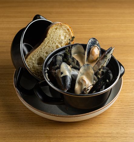 Мидии в сливочном соусе