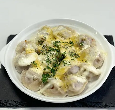 Пельмени запеченные с сыром