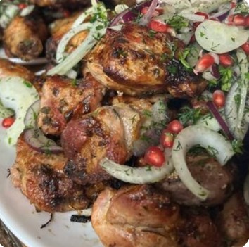 Шашлык из куриного бедра 