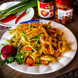 №507 Кальмар жареный с перцем 450г