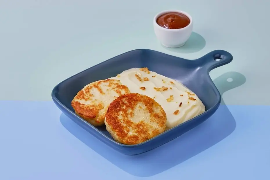 Домашние котлеты из курицы с карт. пюре