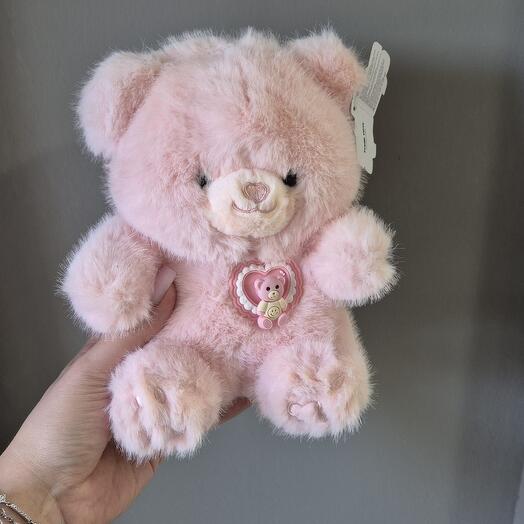 Мишка розовый