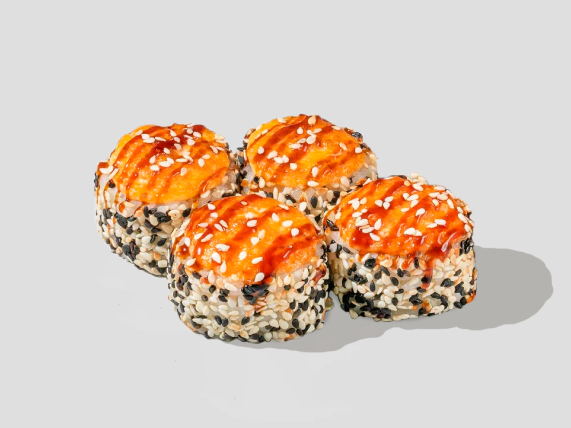 Запеченная калифорния с курицей 4 шт.