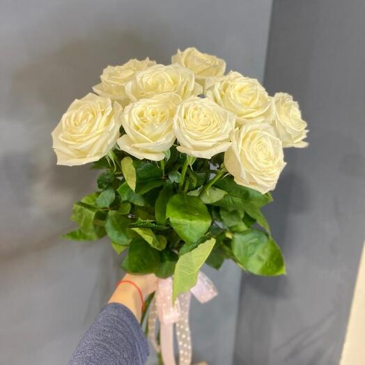 9 пионовидных роз Плайя Бланка