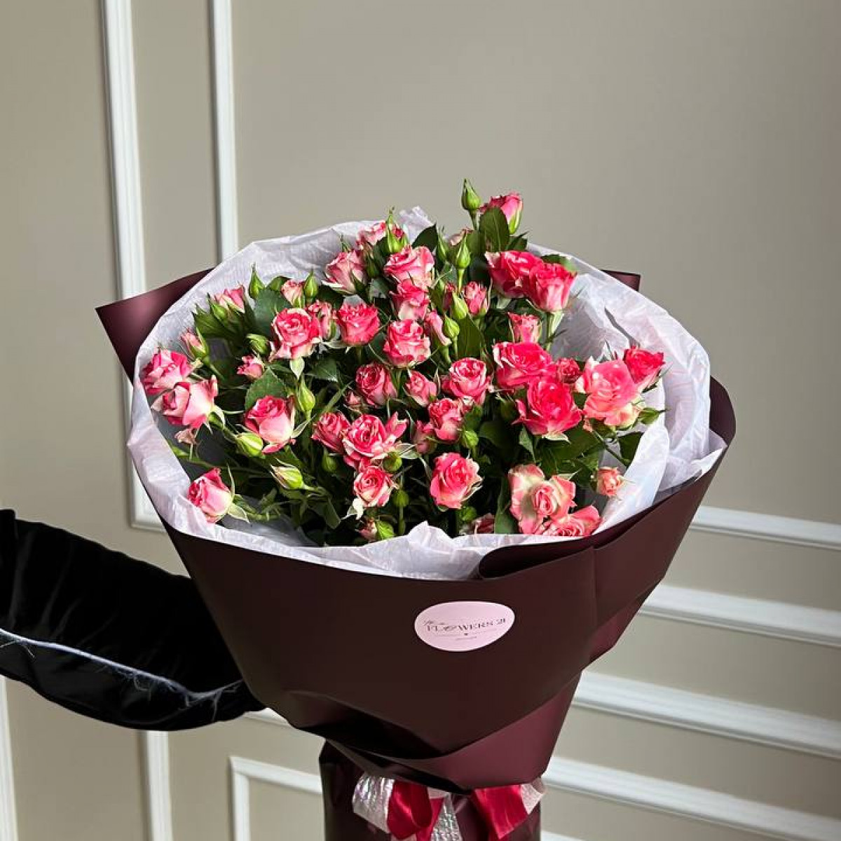 Моно букет из кустовых роз 18 (предзаказ)