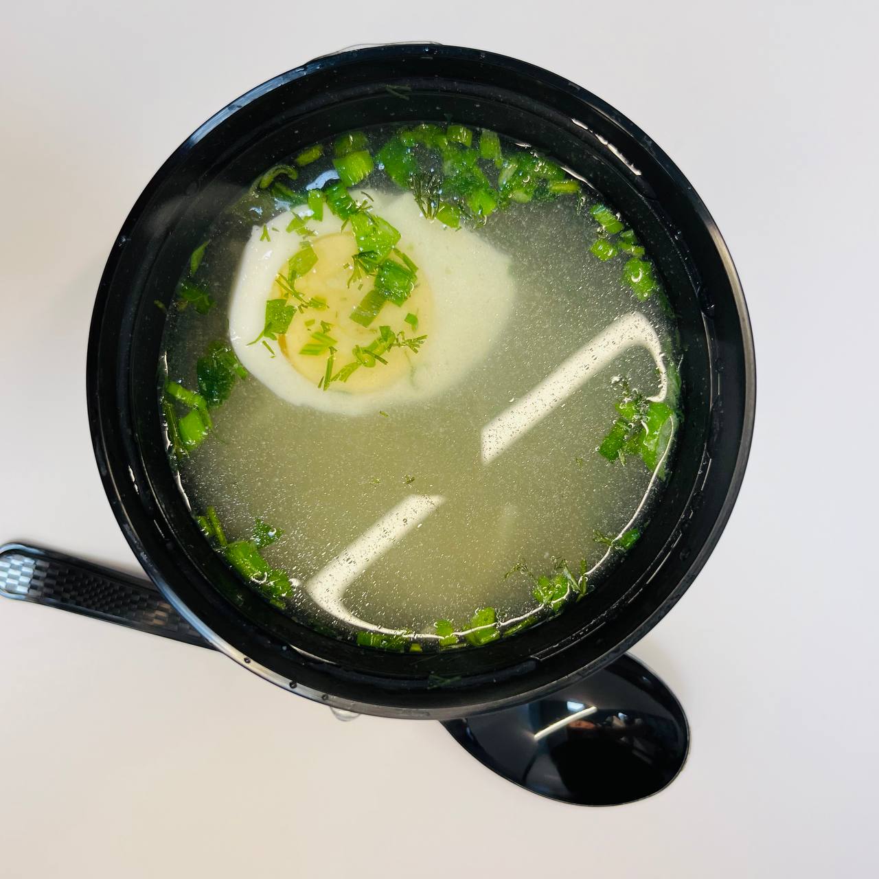 Лапша куриная с яйцом