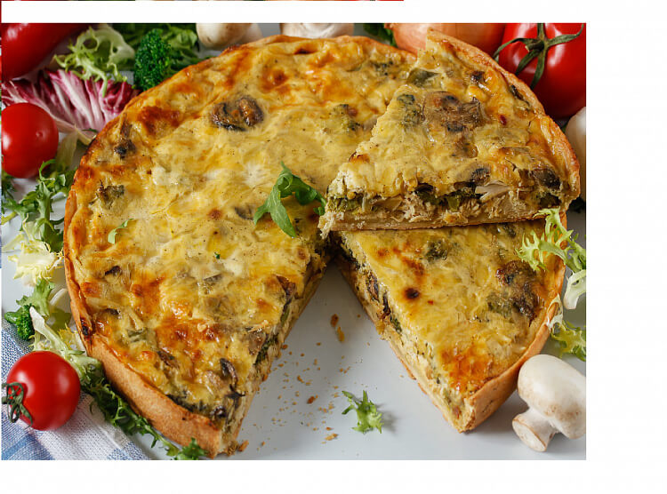 Пирог с грибами и картошкой