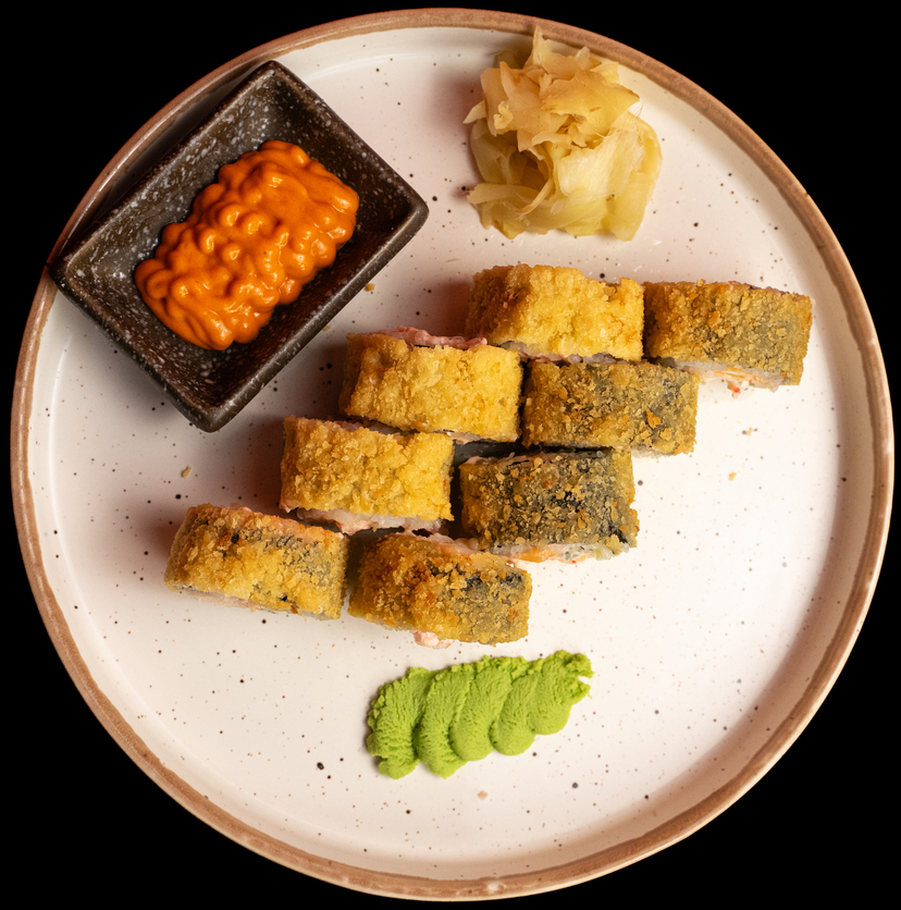 Ролл темпура с лососем