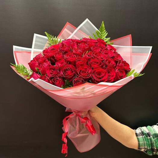 Букет из 51 розы 45 см