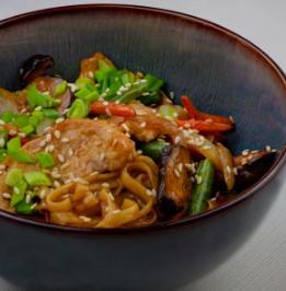 Лапша с цыпленком и терияки