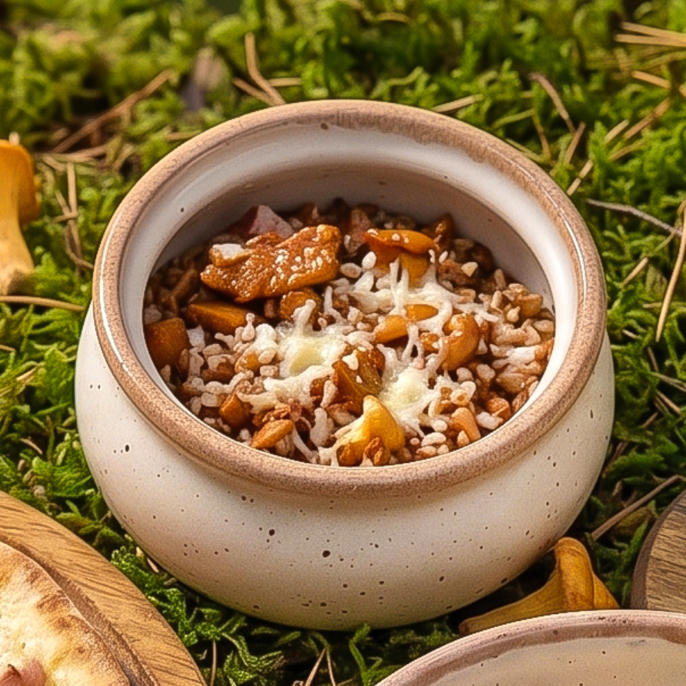 Гречка с лисичками