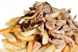 Картофель с мясом и грибами