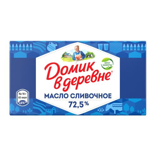 Масло сливочное Домик в деревне 72.5% 180г