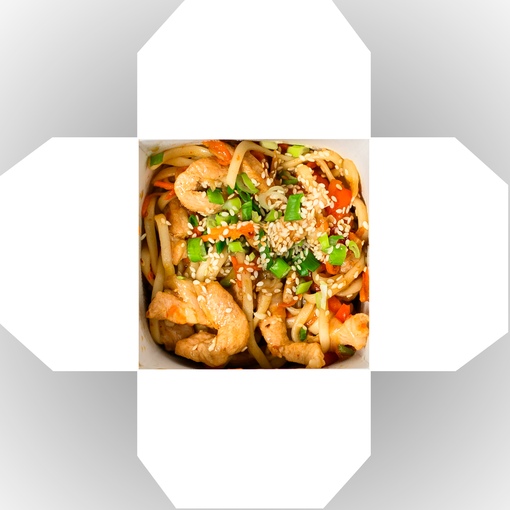 Wok удон с курицей