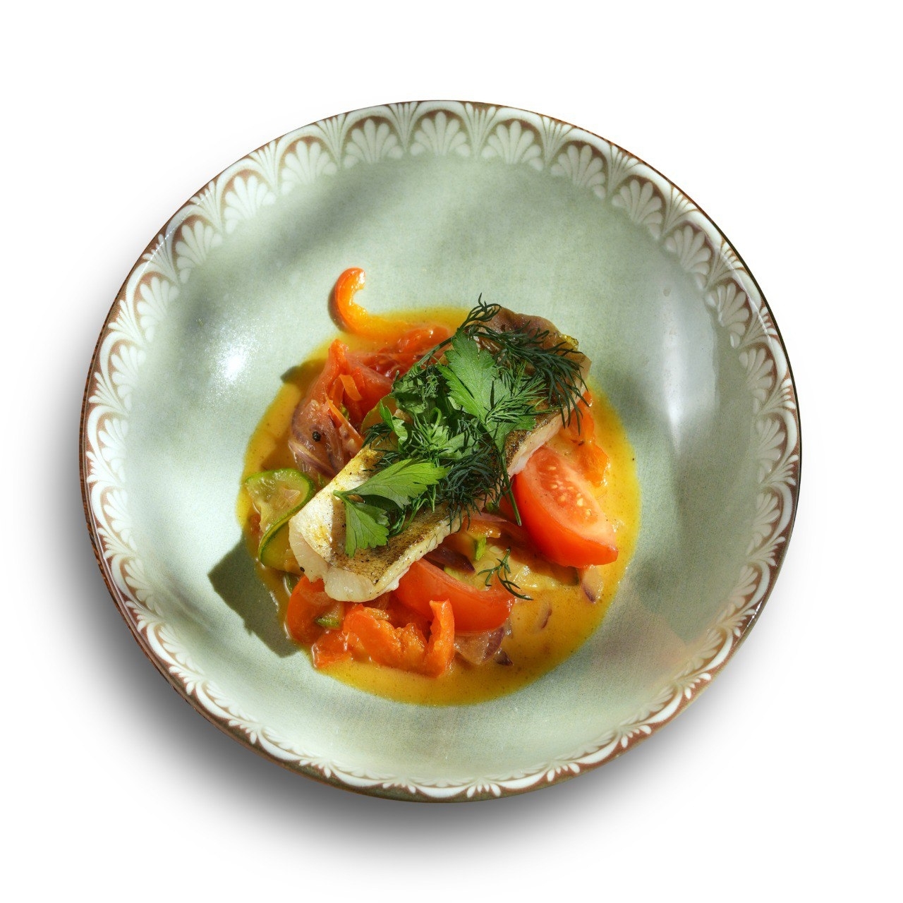 [Д] Судак с овощами в винном соусе