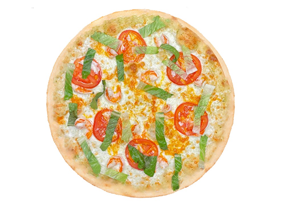 Пицца «Цезарь с креветкой» 25см пышное тесто