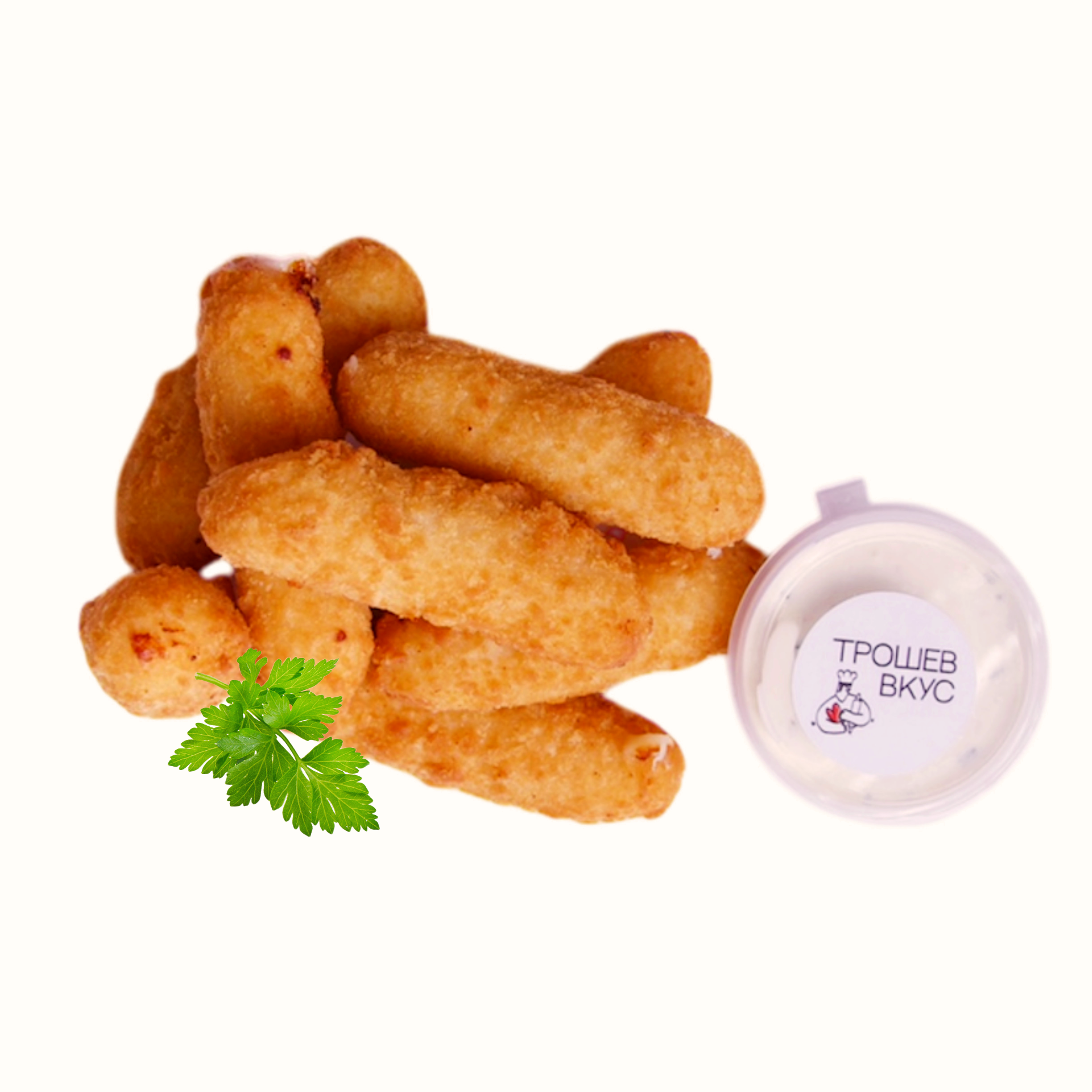 Палочки моцареллы фри с чесночным соусом