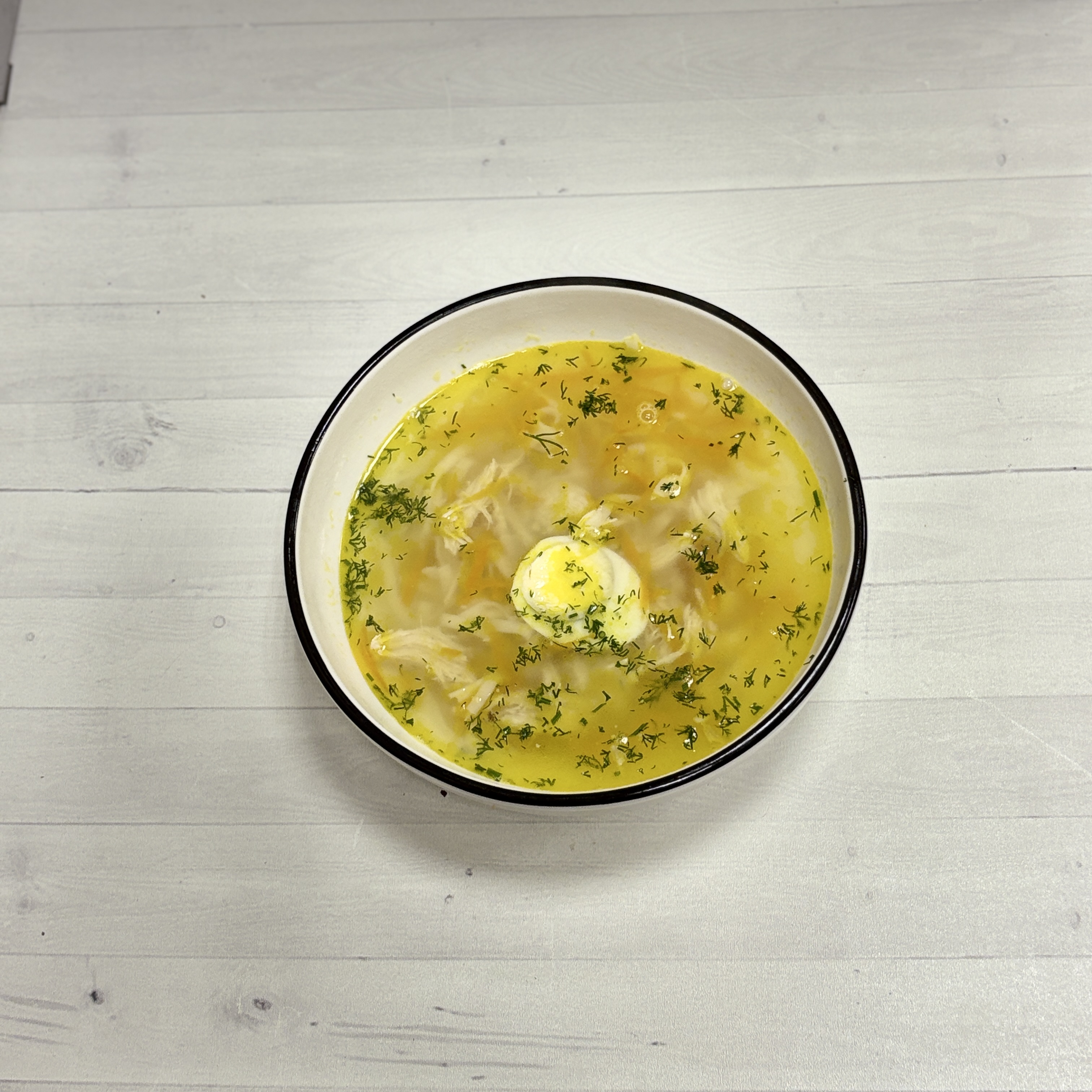 Лапша куриная с яичком