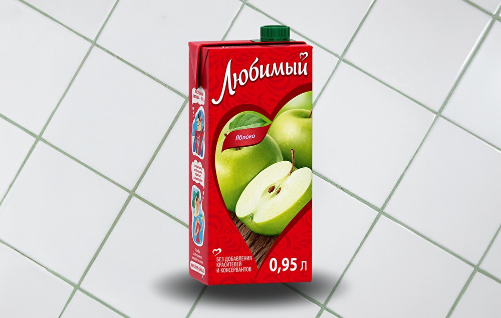 Сок «Любимый» Яблоко 0, 95л
