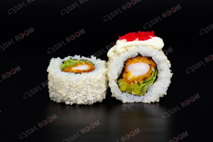 Ролл с креветкой в темпуре и васаби соусом